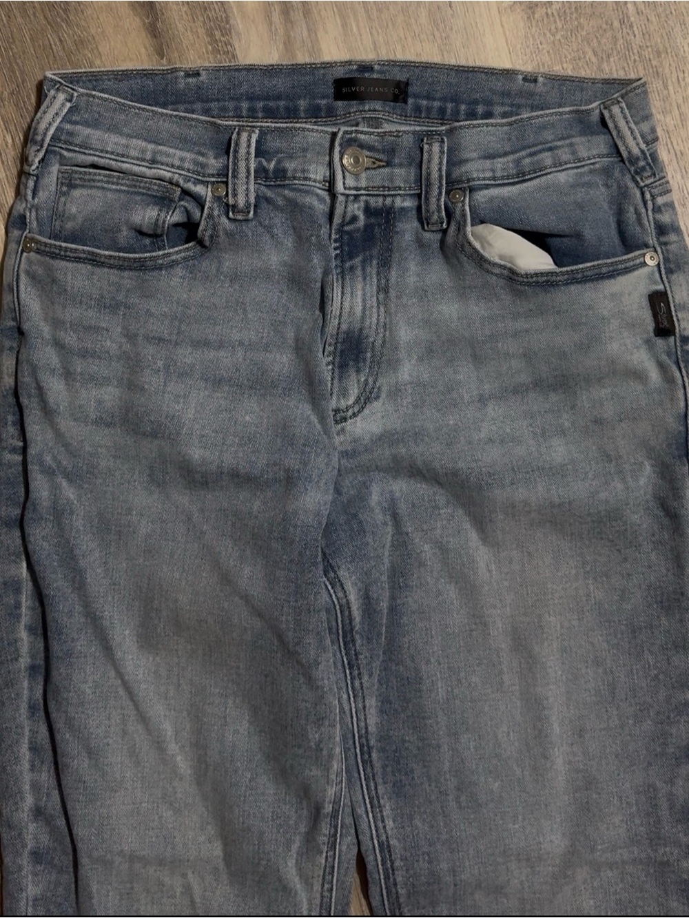 Silver Jeans Men's Washed Blue Relaxed Fit Denim